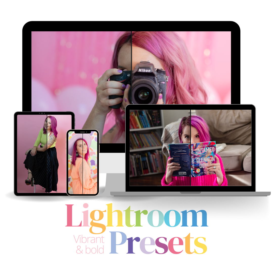 Take your brand's photos to the next level with Vanessa's custom set of Lightroom & Lightroom Mobile presets. These presets will set you up for success in post-processing by allowing you to get consistent looks that you can use to elevate your brand.